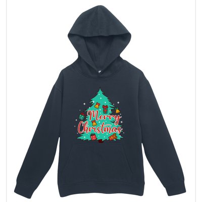 Merry Christmas Retro Christmas Tree Santa Claus Xmas Goodies Groovy Plus Size Urban Pullover Hoodie