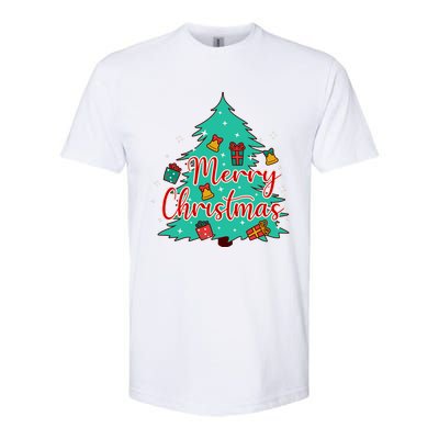 Merry Christmas Retro Christmas Tree Santa Claus Xmas Goodies Groovy Plus Size Softstyle CVC T-Shirt