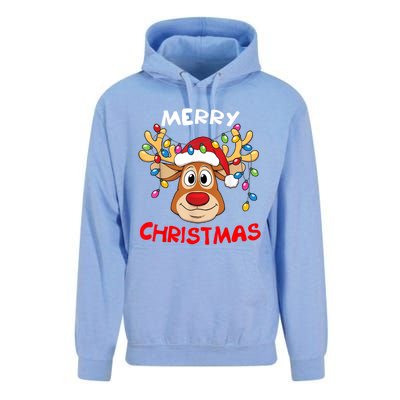 Merry Christmas Reindeer Xmas Family Unisex Surf Hoodie