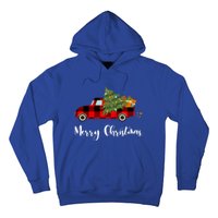 Merry Christmas Red Truck Christmas Tree Gift Hoodie