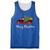 Merry Christmas Red Truck Christmas Tree Gift Mesh Reversible Basketball Jersey Tank