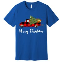 Merry Christmas Red Truck Christmas Tree Gift Premium T-Shirt