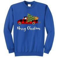 Merry Christmas Red Truck Christmas Tree Gift Tall Sweatshirt