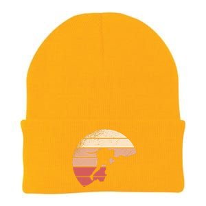 Mountain Climber Retro Sunset Knit Cap Winter Beanie