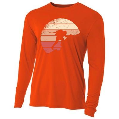 Mountain Climber Retro Sunset Cooling Performance Long Sleeve Crew