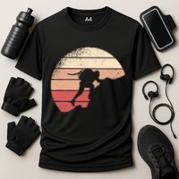 Mountain Climber Retro Sunset Cooling Performance Crew T-Shirt