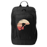 Mountain Climber Retro Sunset City Backpack