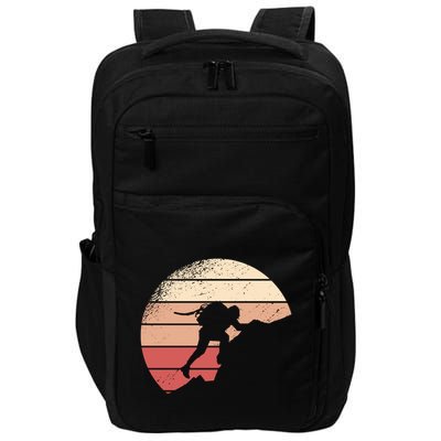 Mountain Climber Retro Sunset Impact Tech Backpack