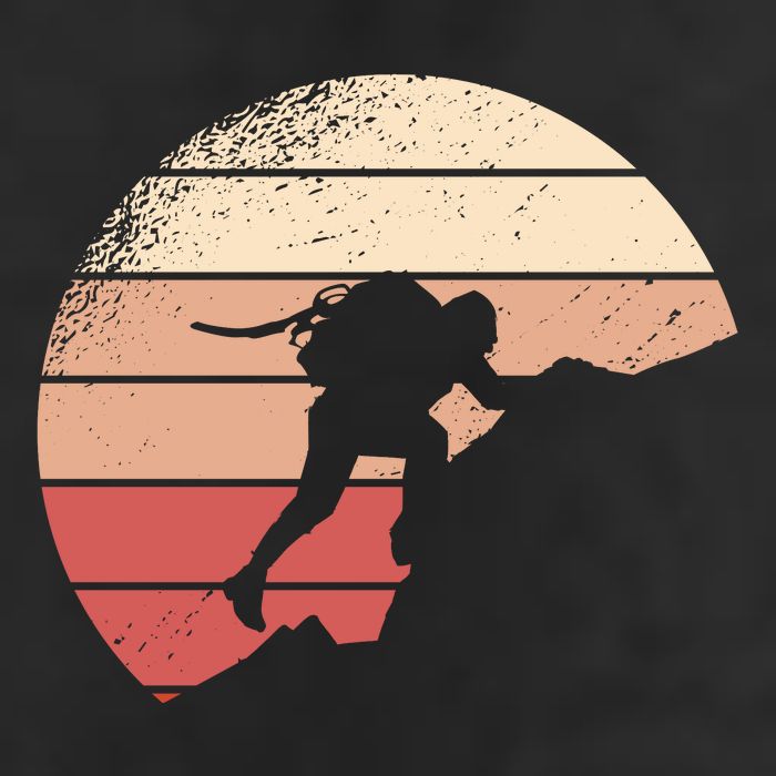 Mountain Climber Retro Sunset Adult Drive Performance Visor