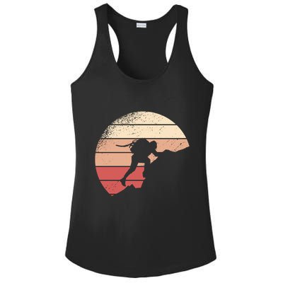 Mountain Climber Retro Sunset Ladies PosiCharge Competitor Racerback Tank