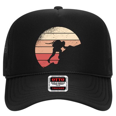 Mountain Climber Retro Sunset Trucker Hat