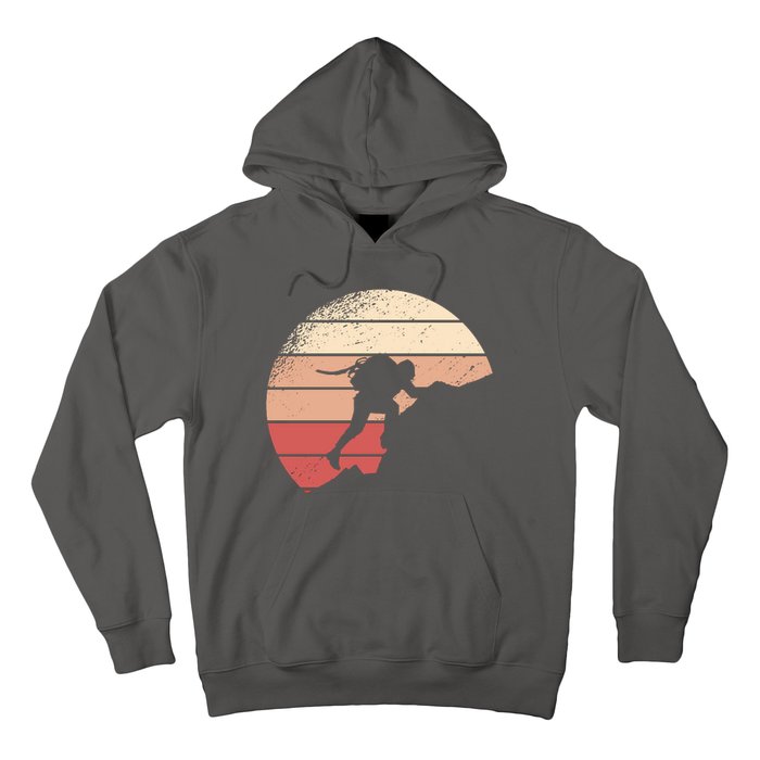 Mountain Climber Retro Sunset Hoodie