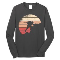 Mountain Climber Retro Sunset Long Sleeve Shirt