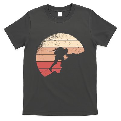 Mountain Climber Retro Sunset T-Shirt
