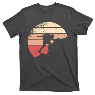 Mountain Climber Retro Sunset T-Shirt