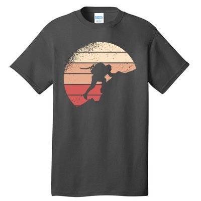 Mountain Climber Retro Sunset Tall T-Shirt