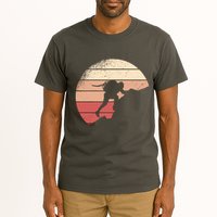 Mountain Climber Retro Sunset Tall T-Shirt