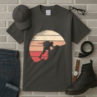 Mountain Climber Retro Sunset Tall T-Shirt