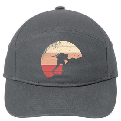 Mountain Climber Retro Sunset 7-Panel Snapback Hat