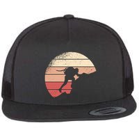 Mountain Climber Retro Sunset Flatbill Hat