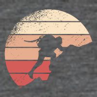 Mountain Climber Retro Sunset Flatbill Hat