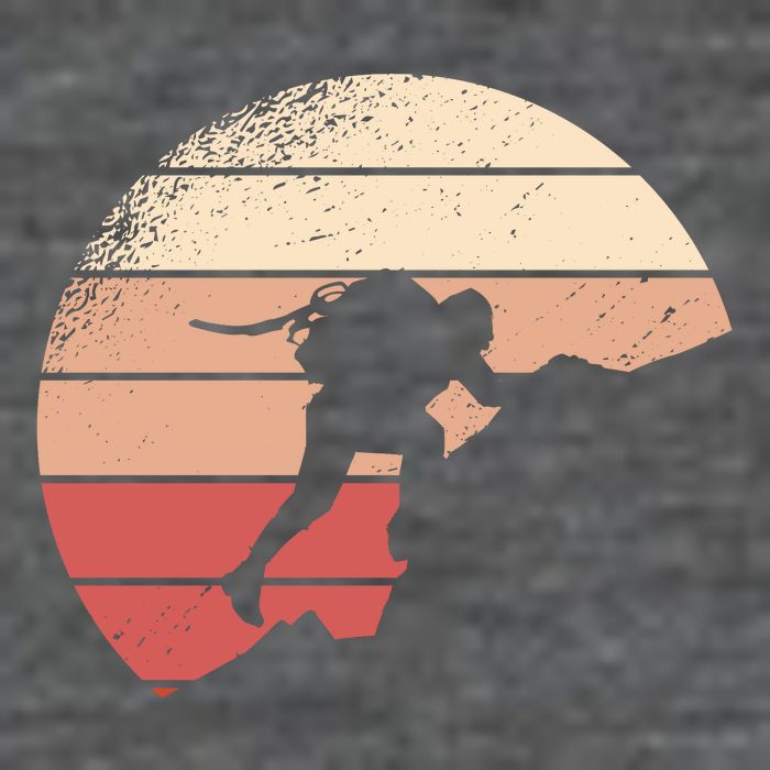 Mountain Climber Retro Sunset Flatbill Hat