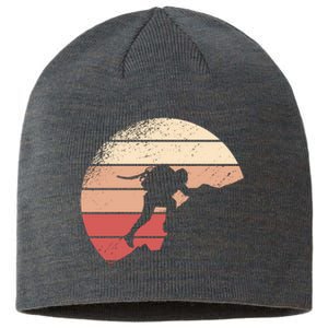 Mountain Climber Retro Sunset Sustainable Beanie