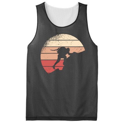 Mountain Climber Retro Sunset Mesh Reversible Basketball Jersey Tank