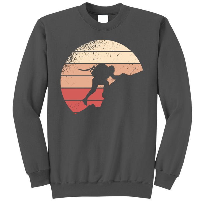 Mountain Climber Retro Sunset Tall Sweatshirt