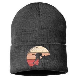 Mountain Climber Retro Sunset Sustainable Knit Beanie