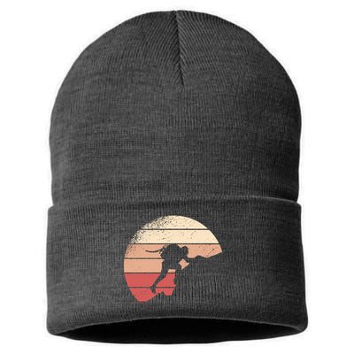 Mountain Climber Retro Sunset Sustainable Knit Beanie
