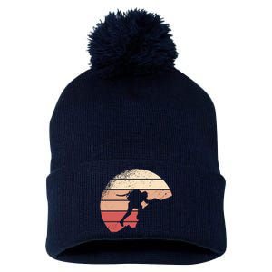 Mountain Climber Retro Sunset Pom Pom 12in Knit Beanie