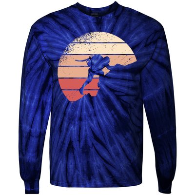 Mountain Climber Retro Sunset Tie-Dye Long Sleeve Shirt