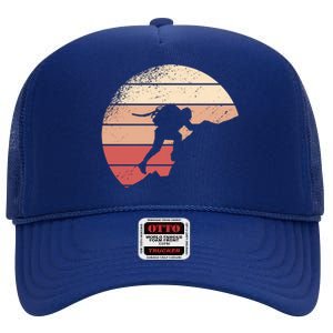 Mountain Climber Retro Sunset High Crown Mesh Back Trucker Hat