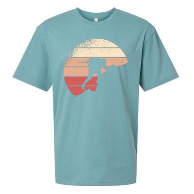 Mountain Climber Retro Sunset Sueded Cloud Jersey T-Shirt