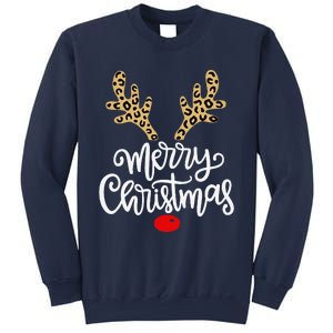 Merry Christmas Reindeer Red Nose Xmas Family Matching Sweatshirt