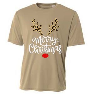 Merry Christmas Reindeer Red Nose Xmas Family Matching Cooling Performance Crew T-Shirt