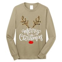 Merry Christmas Reindeer Red Nose Xmas Family Matching Long Sleeve Shirt