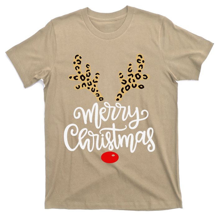 Merry Christmas Reindeer Red Nose Xmas Family Matching T-Shirt