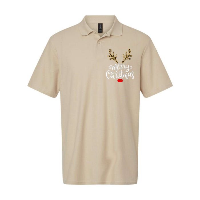 Merry Christmas Reindeer Red Nose Xmas Family Matching Softstyle Adult Sport Polo