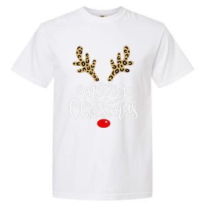 Merry Christmas Reindeer Red Nose Xmas Family Matching Garment-Dyed Heavyweight T-Shirt