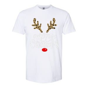 Merry Christmas Reindeer Red Nose Xmas Family Matching Softstyle CVC T-Shirt