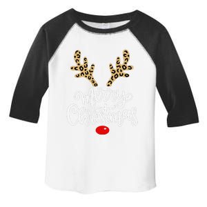 Merry Christmas Reindeer Red Nose Xmas Family Matching Toddler Fine Jersey T-Shirt