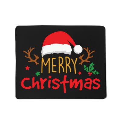 Merry Christmas Reindeer Christmas Hat, Ugly Christmas Sweater, Snow, Funny Christmas Mousepad