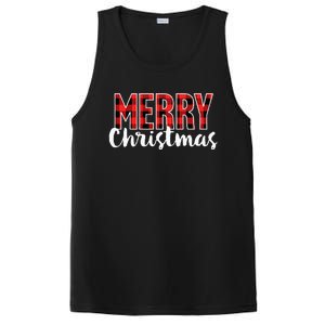 Merry Christmas  Red Buffalo Plaid Xmas  PosiCharge Competitor Tank