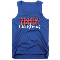 Merry Christmas  Red Buffalo Plaid Xmas  Tank Top