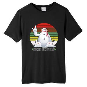 Merry Christmas Retro Snowman Tall Fusion ChromaSoft Performance T-Shirt