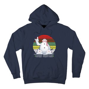 Merry Christmas Retro Snowman Hoodie