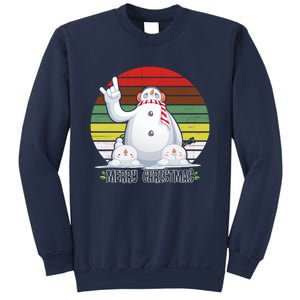 Merry Christmas Retro Snowman Sweatshirt