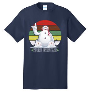 Merry Christmas Retro Snowman Tall T-Shirt